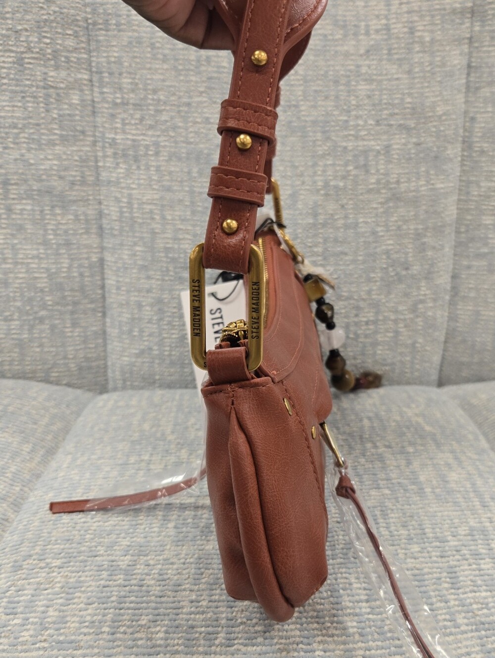 Steve Madden Rust Brown Shoulder Handbag - Picture 3 of 6